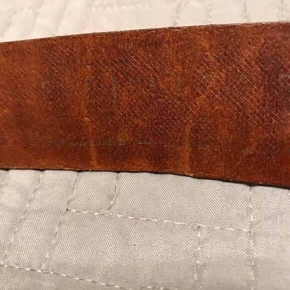 Leather Tack Belt with Silver Flowers and Embossed Leather - Picture 11 of 12